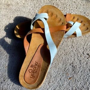 Yokono Leather Sandals (size 8)